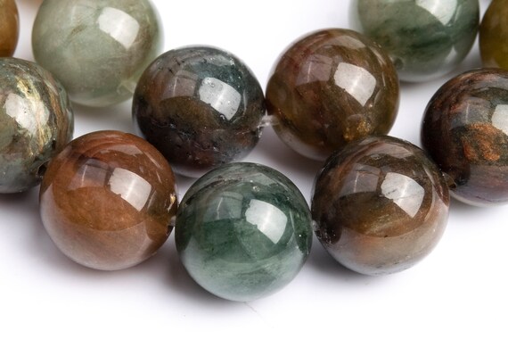 Genuine Natural Moss Agate Gemstone Beads 10mm Multicolor Round Aaa Quality Loose Beads (116979)