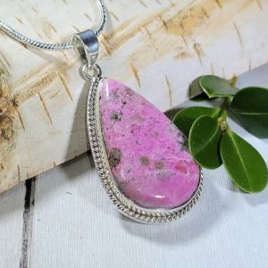 Shop Pink Calcite Jewelry! Natural AAA Grade Pink Cobalt Calcite .925 Sterling Silver Pendant 2" x 1" 12 Grams EF09 | Natural genuine Pink Calcite jewelry. Buy crystal jewelry, handmade handcrafted artisan jewelry for women.  Unique handmade gift ideas. #jewelry #beadedjewelry #beadedjewelry #gift #shopping #handmadejewelry #fashion #style #product #jewelry #affiliate #ad