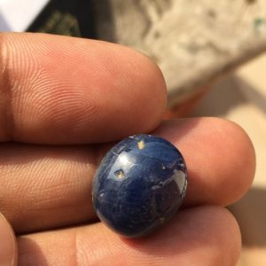 Natural Blue Sapphire cabochon weighing around 24.30 carats . | Natural genuine stones & crystals in various shapes & sizes. Buy raw cut, tumbled, or polished gemstones for making jewelry or crystal healing energy vibration raising reiki stones. #crystals #gemstones #crystalhealing #crystalsandgemstones #energyhealing #affiliate #ad