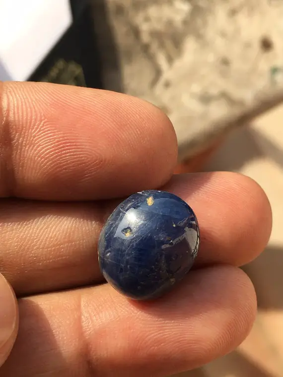 Natural Blue Sapphire Cabochon Weighing Around 24.30 Carats .