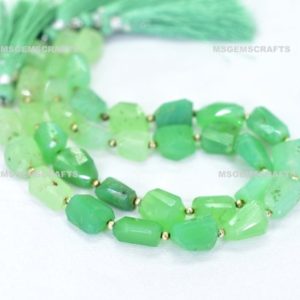 Shop Chrysoprase Chip & Nugget Beads! Natural Chrysoprase Nugget Beads, Faceted Chrysoprase Tumble Beads, Cut Chrysoprase Tumble Shape Beads 9 Inches | Natural genuine chip Chrysoprase beads for beading and jewelry making.  #jewelry #beads #beadedjewelry #diyjewelry #jewelrymaking #beadstore #beading #affiliate #ad