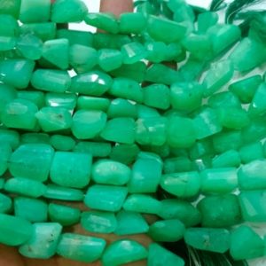 Shop Chrysoprase Chip & Nugget Beads! Natural Chrysoprase Nugget Shape Briolette Tumbled 12 to 20mm Beads Sold Per Strand 8 inches Long | Natural genuine chip Chrysoprase beads for beading and jewelry making.  #jewelry #beads #beadedjewelry #diyjewelry #jewelrymaking #beadstore #beading #affiliate #ad