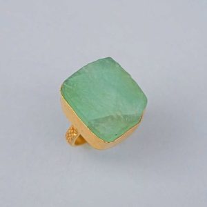 Shop Fluorite Rings! Rough Green Fluorite Ring |Handmade Fluorite Ring |Gold Ring |Ring For Women |Brass Ring |Fluorite Gemstone Ring |Birthstone Ring |Gift Ring | Natural genuine Fluorite rings, simple unique handcrafted gemstone rings. #rings #jewelry #shopping #gift #handmade #fashion #style #affiliate #ad