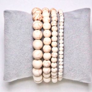Shop Magnesite Bracelets! Natural Pearl Magnesite Bracelet 4/6/8/10/12 mm 19 cm (Adjustable) smooth and round semi-precious stone | Natural genuine Magnesite bracelets. Buy crystal jewelry, handmade handcrafted artisan jewelry for women.  Unique handmade gift ideas. #jewelry #beadedbracelets #beadedjewelry #gift #shopping #handmadejewelry #fashion #style #product #bracelets #affiliate #ad