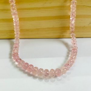 Shop Morganite Rondelle Beads! Natural Pink Morganite Smooth Rondelle Beads | 5 to 9 MM | 223 Carat | 18 Inches | Morganite Rondelle Beads for Jewelry Making | Natural genuine rondelle Morganite beads for beading and jewelry making.  #jewelry #beads #beadedjewelry #diyjewelry #jewelrymaking #beadstore #beading #affiliate #ad