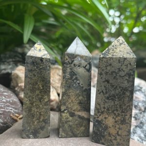 Shop Pyrite Points & Wands! Natural Pyrite Obelisk towers,crystal point,crystal wand,healing crystal,natural crystal,Pyrite tower,dark crystal ,crystal home decor | Natural genuine stones & crystals in various shapes & sizes. Buy raw cut, tumbled, or polished gemstones for making jewelry or crystal healing energy vibration raising reiki stones. #crystals #gemstones #crystalhealing #crystalsandgemstones #energyhealing #affiliate #ad