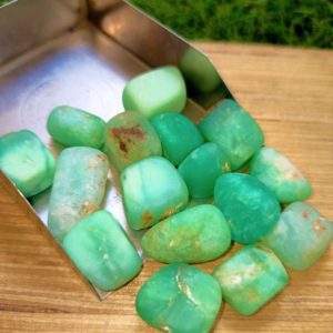 Shop Chrysoprase Stones & Crystals! 5 Piece Natural Raw Chrysoprase Tumble Crystal  – Rough Nuggets – Gemstone – Raw Making Jewelry – Healing Stone – Crystal Shop 8 – 12 MM | Natural genuine stones & crystals in various shapes & sizes. Buy raw cut, tumbled, or polished gemstones for making jewelry or crystal healing energy vibration raising reiki stones. #crystals #gemstones #crystalhealing #crystalsandgemstones #energyhealing #affiliate #ad
