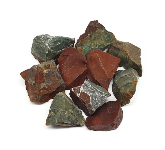 Natural Raw Redspot Bloodstone Crystal  - Rough Bloodstone  - Bloodstone - Grounding - Strength - Reiki - Chakra  - Gift - 5g - 100g