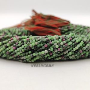 Shop Ruby Zoisite Rondelle Beads! Natural Ruby Zoisite Micro Cut Faceted Rondelle Beads,Ruby Zoisite Faceted Beads,Ruby Zoisite Rondelle Beads,2.00-2.50 MM Ruby Zoisite Beads | Natural genuine rondelle Ruby Zoisite beads for beading and jewelry making.  #jewelry #beads #beadedjewelry #diyjewelry #jewelrymaking #beadstore #beading #affiliate #ad