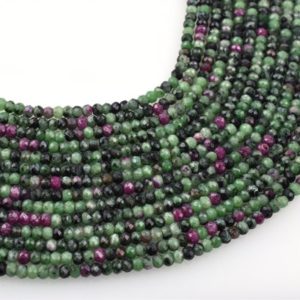 Shop Ruby Zoisite Rondelle Beads! Natural Ruby Zoisite Micro Faceted Rondelle Beads, 3mm Ruby Zoisite Gemstone Beads, Ruby Zoisite Beads 12.5", Ruby Zoisite Faceted Beads | Natural genuine rondelle Ruby Zoisite beads for beading and jewelry making.  #jewelry #beads #beadedjewelry #diyjewelry #jewelrymaking #beadstore #beading #affiliate #ad