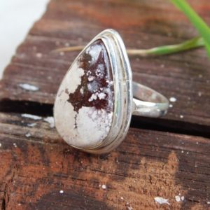 Shop Magnesite Rings! Natural Wild Horse magnesite gemstone ring* 925 sterling silver ring* handmade Ring* Wild Horse magnesite jewelry* promise ring* silver ring | Natural genuine Magnesite rings, simple unique handcrafted gemstone rings. #rings #jewelry #shopping #gift #handmade #fashion #style #affiliate #ad