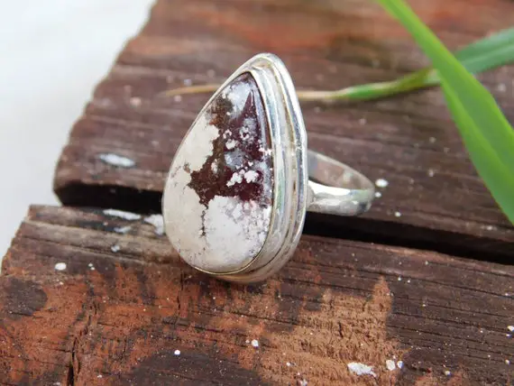 Natural Wild Horse Magnesite Gemstone Ring* Sterling Silver Ring* Handmade Ring* Wild Horse Magnesite Jewelry* Promise Ring* Silver Ring