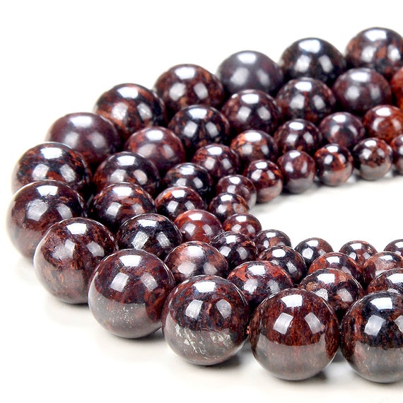 New Found Natural Nuummite Golden Red Gemstone Grade Aaa Round 4mm 5mm 6mm 7mm 8mm 9mm 10mm 11mm 12mm 13mm Loose Beads (d242 D243)
