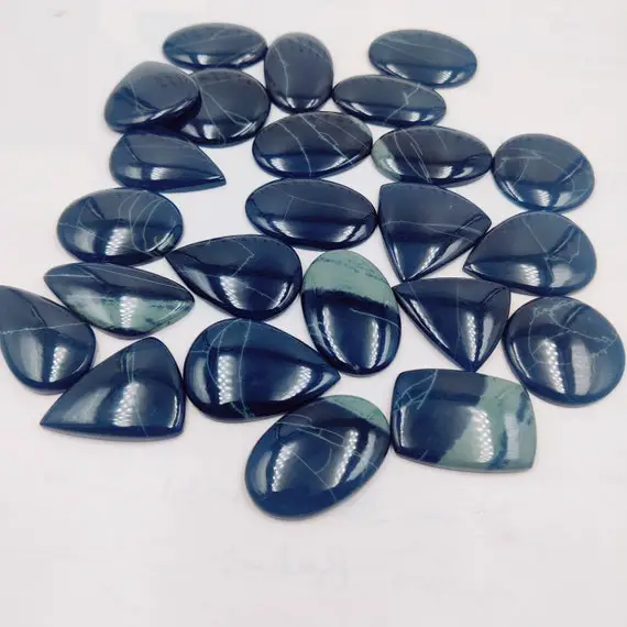 Wholesale Lot Spiderweb Obsidian  Stone 5 Pc / 10 Pc Lot Mix Shape 25 To 30 Mm Cabochon Gemstone Jewelry Stone Free Shipping