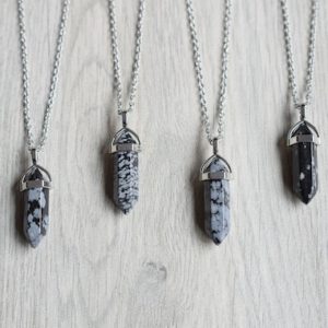 Shop Snowflake Obsidian Necklaces! Obsidian necklace, healing crystal snowflake obsidian necklace, obsidian crystal jewelry | Natural genuine Snowflake Obsidian necklaces. Buy crystal jewelry, handmade handcrafted artisan jewelry for women.  Unique handmade gift ideas. #jewelry #beadednecklaces #beadedjewelry #gift #shopping #handmadejewelry #fashion #style #product #necklaces #affiliate #ad