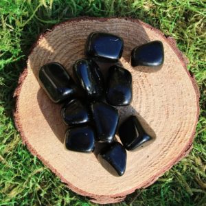 Shop Tumbled Obsidian Crystals & Pocket Stones! Black Obsidian Medium Polished Tumbled | Natural genuine stones & crystals in various shapes & sizes. Buy raw cut, tumbled, or polished gemstones for making jewelry or crystal healing energy vibration raising reiki stones. #crystals #gemstones #crystalhealing #crystalsandgemstones #energyhealing #affiliate #ad