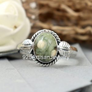 Shop Rainforest Jasper Rings! On Sale Rain forest Jasper Ring, Gemstone Ring, Handmade Ring, 925 Silver Ring, Jasper Stone Ring, Women Ring, Gift For Her, Oval Shape Ring | Natural genuine Rainforest Jasper rings, simple unique handcrafted gemstone rings. #rings #jewelry #shopping #gift #handmade #fashion #style #affiliate #ad