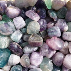 Shop Tumbled Fluorite Crystals & Pocket Stones! One Fluorite Tumbled Stone. A Grade Healing Crystal Reiki Chakra Gemstone 20-30mm | Natural genuine stones & crystals in various shapes & sizes. Buy raw cut, tumbled, or polished gemstones for making jewelry or crystal healing energy vibration raising reiki stones. #crystals #gemstones #crystalhealing #crystalsandgemstones #energyhealing #affiliate #ad