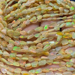 Shop Opal Chip & Nugget Beads! 13 Inch Strand, Natural Ethiopian Opal Smooth Shape Nuggets,Size 5-7mm | Natural genuine chip Opal beads for beading and jewelry making.  #jewelry #beads #beadedjewelry #diyjewelry #jewelrymaking #beadstore #beading #affiliate #ad