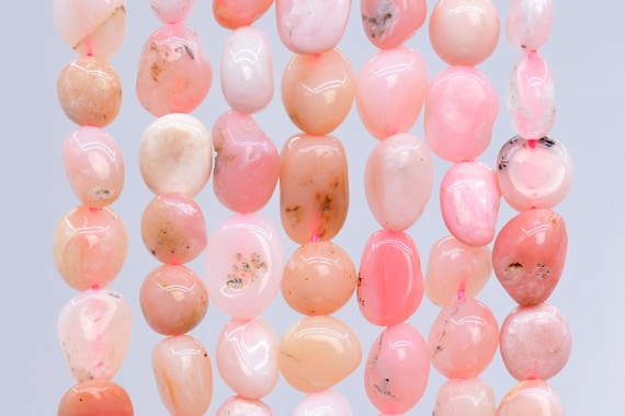 Genuine Natural Opal Gemstone Beads 5-8mm Pink Pebble Nugget Aa Quality Loose Beads (108452)