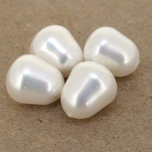 Shop Pearl Bead Shapes! 2pcs 14mmx 16mm Candy Luster White Color South Seashell Pearl beads Charm Beads Teardrop Beads | Natural genuine other-shape Pearl beads for beading and jewelry making.  #jewelry #beads #beadedjewelry #diyjewelry #jewelrymaking #beadstore #beading #affiliate #ad