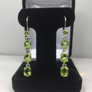 GENUINE 7ct Peridot Leverback Earrings Drop Dangle 2 inch Sterling Silver Trending Jewelry Gift Mom Wife Bride Fiance August Birthstone Long | Natural genuine Gemstone earrings. Buy crystal jewelry, handmade handcrafted artisan jewelry for women.  Unique handmade gift ideas. #jewelry #beadedearrings #beadedjewelry #gift #shopping #handmadejewelry #fashion #style #product #earrings #affiliate #ad