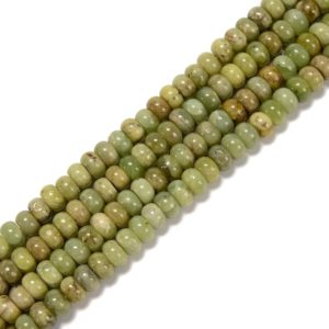 Natural Peridot Smooth Rondelle Beads Size 4x6mm 5x8mm 15.5'' Strand | Natural genuine rondelle Peridot beads for beading and jewelry making.  #jewelry #beads #beadedjewelry #diyjewelry #jewelrymaking #beadstore #beading #affiliate #ad