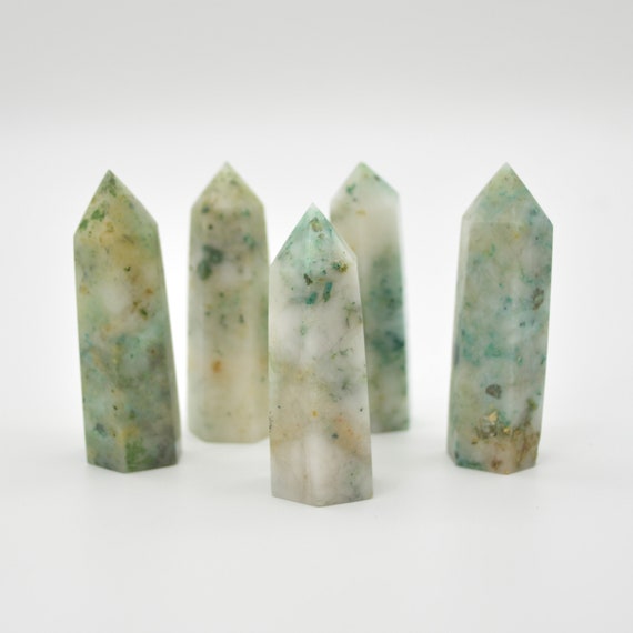 Phoenix Chrysocolla Point / Tower / Wand  - 5cm - 6cm - 1 Count