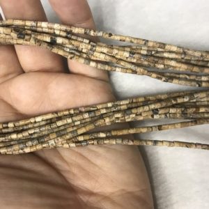 Shop Picture Jasper Bead Shapes! Natural Picture Jasper 2-2.5mm Column Brown Landscape Gemstone Loose Tube Beads 15 inch Jewelry Supply Bracelet Necklace Material Support | Natural genuine other-shape Picture Jasper beads for beading and jewelry making.  #jewelry #beads #beadedjewelry #diyjewelry #jewelrymaking #beadstore #beading #affiliate #ad
