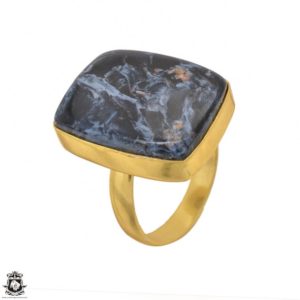 Shop Pietersite Rings! Size 9.5 – Size 11 Pietersite Ring Meditation Ring 24K Gold Ring GPR1455 | Natural genuine Pietersite rings, simple unique handcrafted gemstone rings. #rings #jewelry #shopping #gift #handmade #fashion #style #affiliate #ad