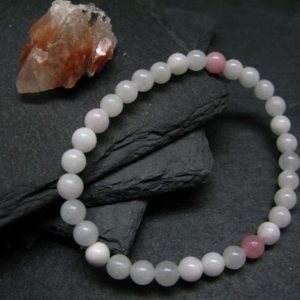 Shop Pink Calcite Jewelry! Pink Calcite Genuine Bracelet ~ 7 Inches  ~ 6mm  Round Beads | Natural genuine Pink Calcite jewelry. Buy crystal jewelry, handmade handcrafted artisan jewelry for women.  Unique handmade gift ideas. #jewelry #beadedjewelry #beadedjewelry #gift #shopping #handmadejewelry #fashion #style #product #jewelry #affiliate #ad