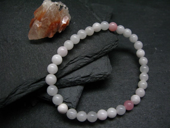 Pink Calcite Genuine Bracelet ~ 7 Inches  ~ 6mm  Round Beads