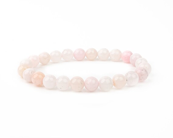 Pink Calcite Natural Gemstone Bracelet 6-9'' Elasticated Healing Stone Chakra Reiki With Box Free Uk Shipping