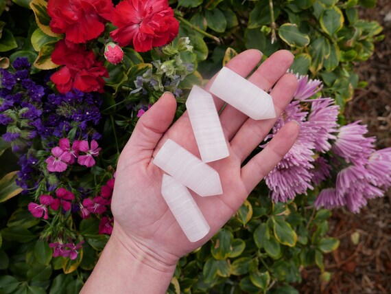 Mangano Calcite Points - Pink Calcite Points - Calcite Pakistan - Banded Calcite - Stones For Love Compassion Healing - Heart Charka