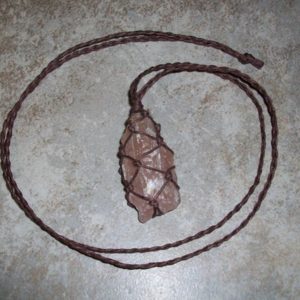 Shop Pink Calcite Jewelry! Pink Calcite Raw Braided Necklace | Natural genuine Pink Calcite jewelry. Buy crystal jewelry, handmade handcrafted artisan jewelry for women.  Unique handmade gift ideas. #jewelry #beadedjewelry #beadedjewelry #gift #shopping #handmadejewelry #fashion #style #product #jewelry #affiliate #ad