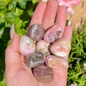 Shop Tumbled Opal Crystals & Pocket Stones! Pink Opal Tumbled Stones | Natural genuine stones & crystals in various shapes & sizes. Buy raw cut, tumbled, or polished gemstones for making jewelry or crystal healing energy vibration raising reiki stones. #crystals #gemstones #crystalhealing #crystalsandgemstones #energyhealing #affiliate #ad