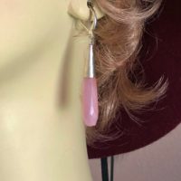 Pink Sapphire Faceted Teardrop Earrings, Silver Earrings, Silver And Pink Dangle Earrings | Natural genuine Gemstone jewelry. Buy crystal jewelry, handmade handcrafted artisan jewelry for women.  Unique handmade gift ideas. #jewelry #beadedjewelry #beadedjewelry #gift #shopping #handmadejewelry #fashion #style #product #jewelry #affiliate #ad