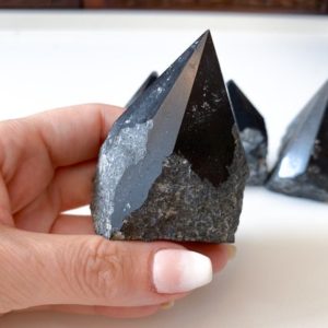 POTENT Black Tourmaline Point or Palm Stone – Healing Stone – Energetic Protection – Purification – Balance – Grounding Crystal | Natural genuine stones & crystals in various shapes & sizes. Buy raw cut, tumbled, or polished gemstones for making jewelry or crystal healing energy vibration raising reiki stones. #crystals #gemstones #crystalhealing #crystalsandgemstones #energyhealing #affiliate #ad