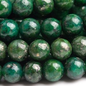 Shop Pyrite Round Beads! Pyrite Gemstone Beads 4MM Dark Green Round AAA Quality Loose Beads (102296) | Natural genuine round Pyrite beads for beading and jewelry making.  #jewelry #beads #beadedjewelry #diyjewelry #jewelrymaking #beadstore #beading #affiliate #ad