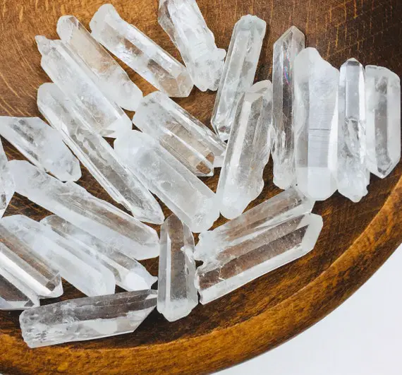 Raw Quartz Points Crystals (100g) Clear Quartz Points, Raw Crystals Lot, Rough Crystals Natural Gemstone Wholesale Bulk Crystals