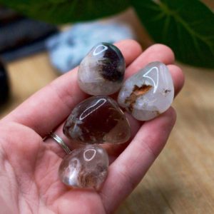 Shop Tumbled Quartz Crystals & Pocket Stones! Quartz with Cholite Phantoms Tumbled stones | Natural genuine stones & crystals in various shapes & sizes. Buy raw cut, tumbled, or polished gemstones for making jewelry or crystal healing energy vibration raising reiki stones. #crystals #gemstones #crystalhealing #crystalsandgemstones #energyhealing #affiliate #ad