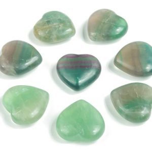 Fluorite Heart Gemstone –  Rainbow Fluorite Gemstone –Natural Gemstone – Loose Heart Fluorite Gemstone – 3cm - HE1174
