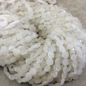 Shop Rainbow Moonstone Faceted Beads! Rainbow Moonstone Coin Beads – 6mm Faceted Freeform Circle Beads | Natural genuine faceted Rainbow Moonstone beads for beading and jewelry making.  #jewelry #beads #beadedjewelry #diyjewelry #jewelrymaking #beadstore #beading #affiliate #ad