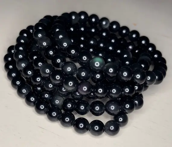 Rainbow Obsidian Bracelet 8mm Beads