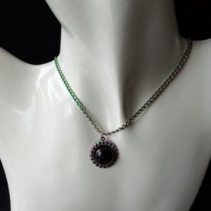 Shop Rainbow Obsidian Necklaces! Rainbow stainless steel Natural Black obsidian necklace | Natural genuine Rainbow Obsidian necklaces. Buy crystal jewelry, handmade handcrafted artisan jewelry for women.  Unique handmade gift ideas. #jewelry #beadednecklaces #beadedjewelry #gift #shopping #handmadejewelry #fashion #style #product #necklaces #affiliate #ad