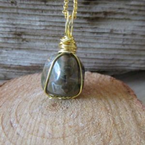 Shop Rainforest Jasper Necklaces! Rainforest Jasper Necklace, Jasper Necklace, Wired Wrapped Necklace, Jasper Pendant, Green Jasper, Pendant Necklace, Healing Stone, Gift | Natural genuine Rainforest Jasper necklaces. Buy crystal jewelry, handmade handcrafted artisan jewelry for women.  Unique handmade gift ideas. #jewelry #beadednecklaces #beadedjewelry #gift #shopping #handmadejewelry #fashion #style #product #necklaces #affiliate #ad