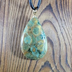 Rainforest Jasper Pendant Necklace by Mother Earth Agates | Natural genuine Rainforest Jasper pendants. Buy crystal jewelry, handmade handcrafted artisan jewelry for women.  Unique handmade gift ideas. #jewelry #beadedpendants #beadedjewelry #gift #shopping #handmadejewelry #fashion #style #product #pendants #affiliate #ad