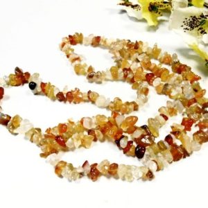 Shop Carnelian Chip & Nugget Beads! Raw Red Carnelian Chips Beads Cut Rough Gemstone Pebble Natural Mineral Gem 5-8 mm 36 inch Strand Nugget Tumbled Irregular Stone Crystal | Natural genuine chip Carnelian beads for beading and jewelry making.  #jewelry #beads #beadedjewelry #diyjewelry #jewelrymaking #beadstore #beading #affiliate #ad