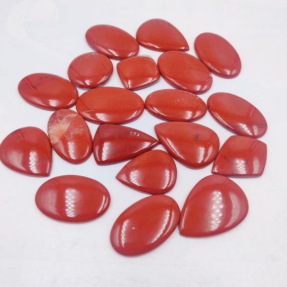 Wholesale Lot Red Jasper Stone 5 Pc / 10 Pc Lot Mix Shape 25 To 30 Mm Cabochon Gemstone Jewelry Stone Free Shipping
