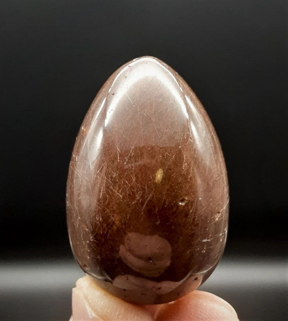 Polished Quartz Crystal Egg With Red Rutile Crystals (rut8)